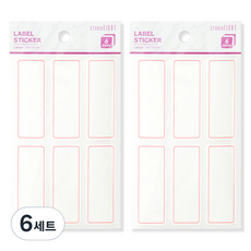 STUDIO EIGHT 防水基本款標籤貼紙, 6套, 6入