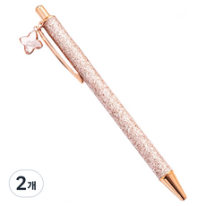 Miso-roun 按壓式答謝禮裝飾原子筆 1mm, 2個, 玫瑰金