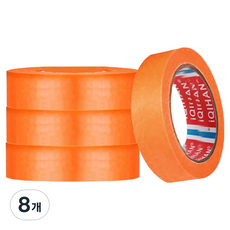 iQIHAN 다다 칼라 마스킹 테이프 15mm x 20m, 주황, 8개 주황, 8개