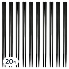 리빙메이트 온더키친 국산 업소용 사각 젓가락 240mm, 블랙, 20개, 젓가락 10p 블랙, 20개, 젓가락 10p