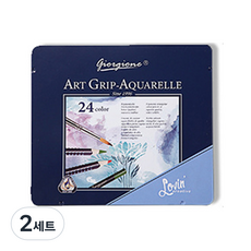 giorgione 藝術三角握把水彩色鉛筆, 24色, 2套