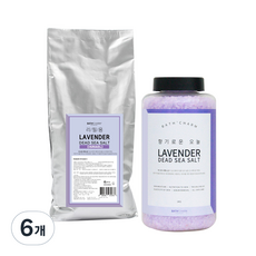 바스참 사해소금 라벤더 리필용, 1kg, 6개