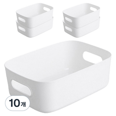 끌레르비 다용도 수납 바스켓 S, 화이트, 10개