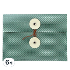 Greeny Cra 鈕扣信封 S, 6個, 混合顏色