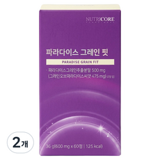 뉴트리코어 파라다이스 그레인 핏 36g, 2개, 60정