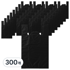 이거닷 프리미엄 손잡이 있는 실크 신소재 비닐 쓰레기 봉투 블랙3 32 x 62 cm, 300개, 10L