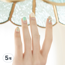 컬러랩 쇼커 리얼 젤 네일 스티커, 쥬얼 슈팅 민트 CSA701, 5개