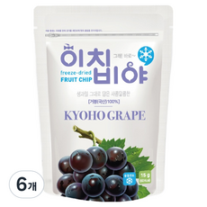 이치비야 동결건조 과일칩 거봉, 15g, 6개