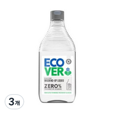 ecover 無添加ZERO低敏洗碗精, 450ml, 3個