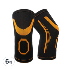 라이프플러스 탄력 무릎보호대 블랙 + 오렌지 7081, 6개