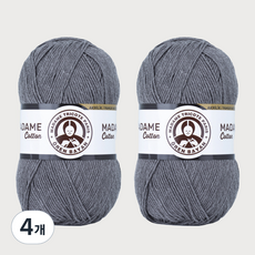 DIKTAS Madame Cotton棉質混紡毛線 2入, 51.灰色, 4個