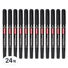 TUKOVY ZEYAR 雙頭CD油性簽字筆, 24個, 黑色