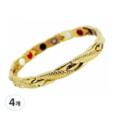 알럽홈 十字鋼製健康手鍊 金色, 4個