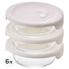 락앤락 바로한끼 내열유리 밥용기 아이보리, 250ml, 6개 250ml, 6개