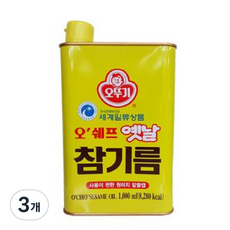 OTTOGI 不倒翁 Yetnal Ochef芝麻油, 1L, 3個