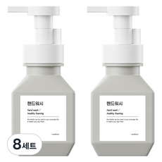 뉴앤룩 폴리 욕실 거품용기 핸드워시 리필공병 거품형 280ml + Q라벨 스티커 세트, 그레이(공병), 8세트