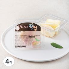 햇사레 딱컵 복숭아, 4개, 100g