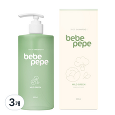 베베페페 슈퍼푸드 펫샴푸 마일드그린, 300ml, 1개입, 3개