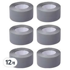 Market Plan 超強力多用途水槽縫隙防水膠帶 灰色 小型, 12個