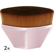 미니맥시 파운데이션 페이스 브러쉬, 핑크, 2개