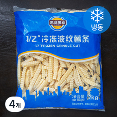 KAIDA 크링클컷 주름감자 (냉동), 4개, 2kg