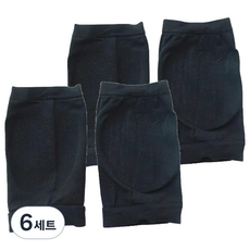 재마로 뒤꿈치케어 나일론 보습 양말 블랙 2켤레, 6세트