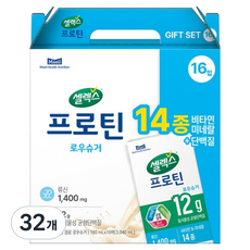 셀렉스 마시는 프로틴 음료 로우슈거 선물세트, 190ml, 32개