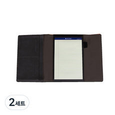 OXFORD DA파우치 줄무늬 Mini 186 x 135 mm + 리필패드, 블랙, 2세트