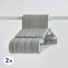 HANSSEM 環保塑膠衣架 30p, 2個, 灰色