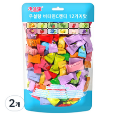 木蘭望 無糖維他命C糖果 12種口味, 200g, 2個