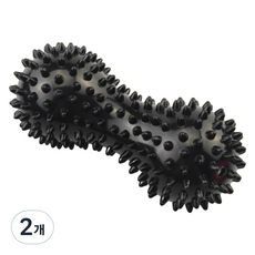 Hudaon 花生腳底按摩指壓球, 黑色, 2個