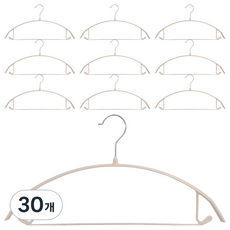 Back to Basics 防肩角變形 360度旋轉 防滑鋼製衣架, 30個, 米色