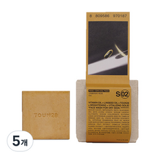 톤28 얼굴 씻을거리 S2 린씨드오일 린시드오일 약산성 클렌징 비누, 100g, 5개입
