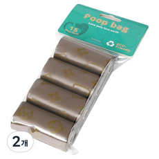 그린허그 강아지 커피향 풉백 똥츄 배변봉투, 2개, 60개입, 혼합색상