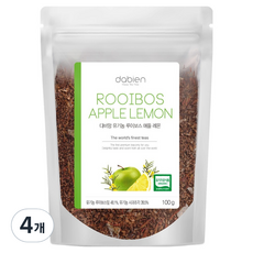 다비앙 유기농 루이보스 애플 레몬 잎차, 100g, 4개