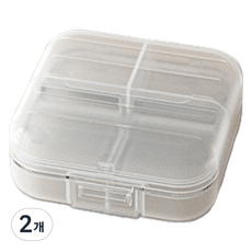 Scawise 便攜式藥品分隔盒 透明, 2個