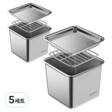 바겐슈타이거 무연마 콰트라트 스텐304 캐니스터 950ml + 2.2L 세트, 5세트, 950ml / 2200ml
