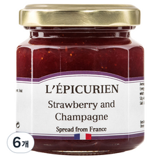 레피큐리앙 스트로베리 앤 샴페인 잼, 125g, 6개