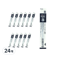 파이롯트 슈퍼그립 닥터그립 전용 리필심 0.7mm BKRF-6F, 블랙, 24개