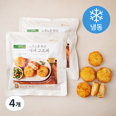 모노키친 노릇노릇 튀긴 야채 고로케 (냉동), 320g, 4개