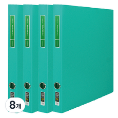 마이다스 D링 프론티어 바인더 파일 프리미엄 불투명 2cm 3공 A4, 연두색, 8개