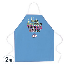 애티튜드에이프런즈 투 머치 갈릭 에이프런, 혼합 색상, 2개