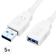 iN NETWORK VW-1 護套一體成型 USB3.0 延長線 白色, 5個