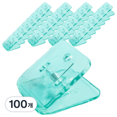마켓감성 플라스틱 피스 클립 스무디 그린, 100개, 1개입