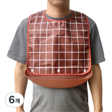 로시테라 탈부착 성인용 턱받이, 카라-M, 6개