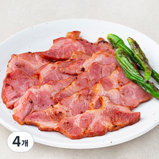 정다운 훈제 돼지 목살 슬라이스, 4개, 400g