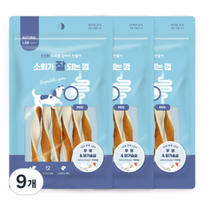 네츄럴랩 소화가 잘되는 껌 강아지 간식, 우유 + 닭가슴살 혼합맛, 100g, 9개