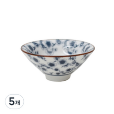 낙씨도자 복숭아꽃 일본식 도자기 찻잔 소, 혼합 색상, 5개