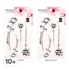 PASSET 水彩紋身貼紙, WT14, 10個