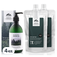맨허스트 쉐이빙젤 + 리필 250g 2p, 300g, 4세트